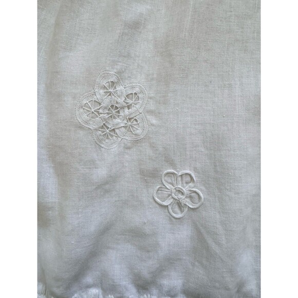 Vtg John Paul Richard Linen Shirt 3X Embroidered Short Sleeve Button Boxy Top - Picture 7 of 12